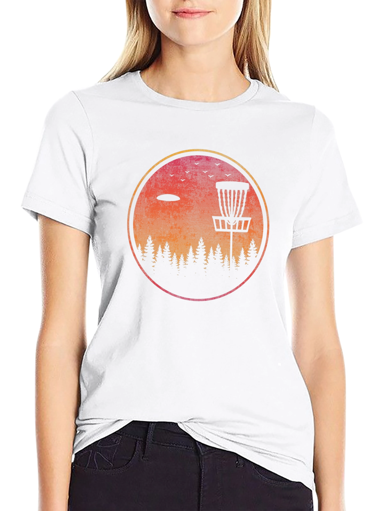 Disc Golf Sunset Graphic Tee - Outdoor Adventure
