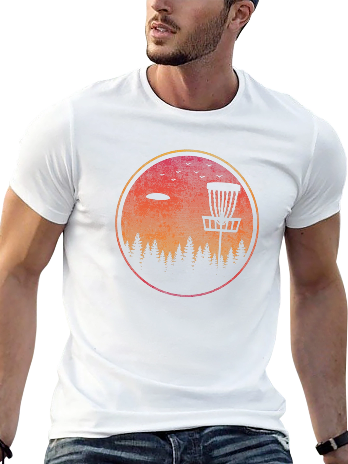 Disc Golf Sunset Graphic Tee - Outdoor Adventure