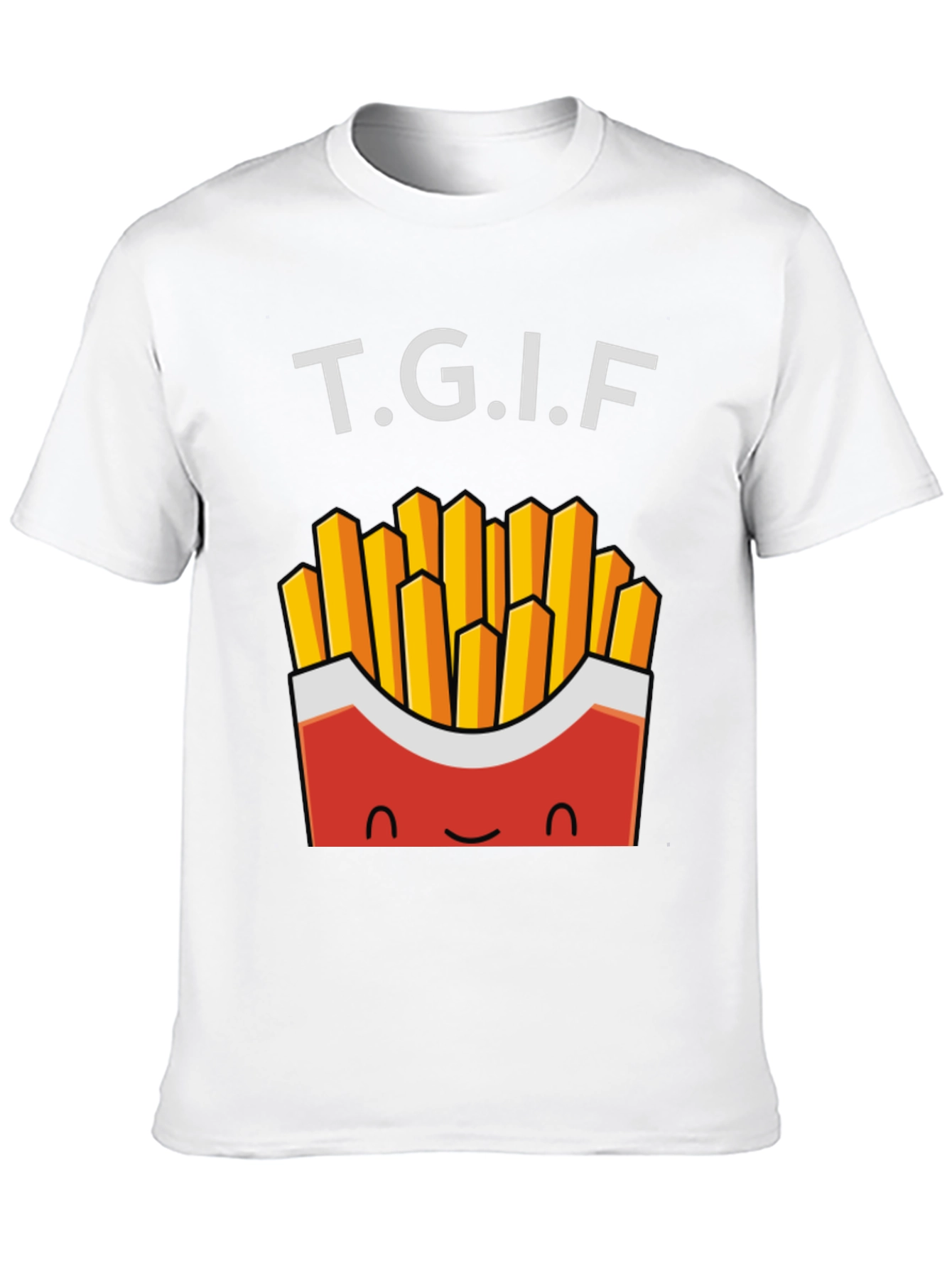 TGIF French Fries Graphic Tee - Black Crew Neck