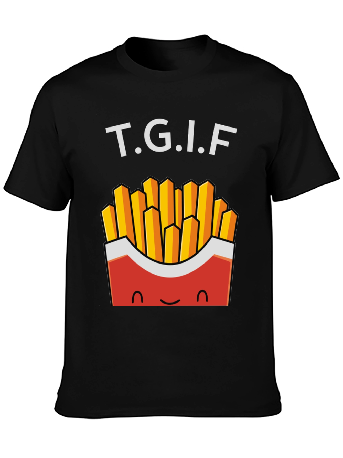 TGIF French Fries Graphic Tee - Black Crew Neck