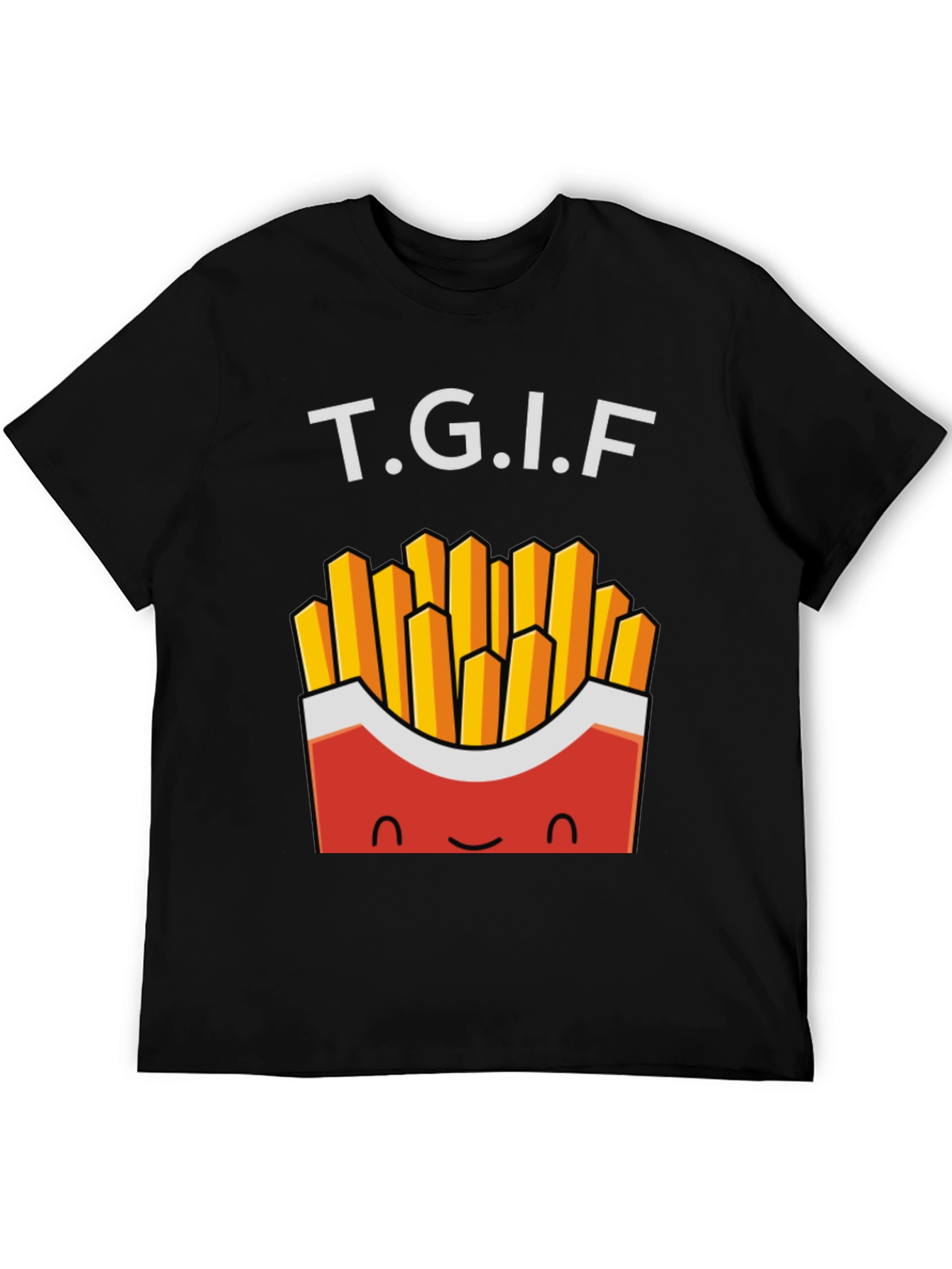 TGIF French Fries Graphic Tee - Black Crew Neck