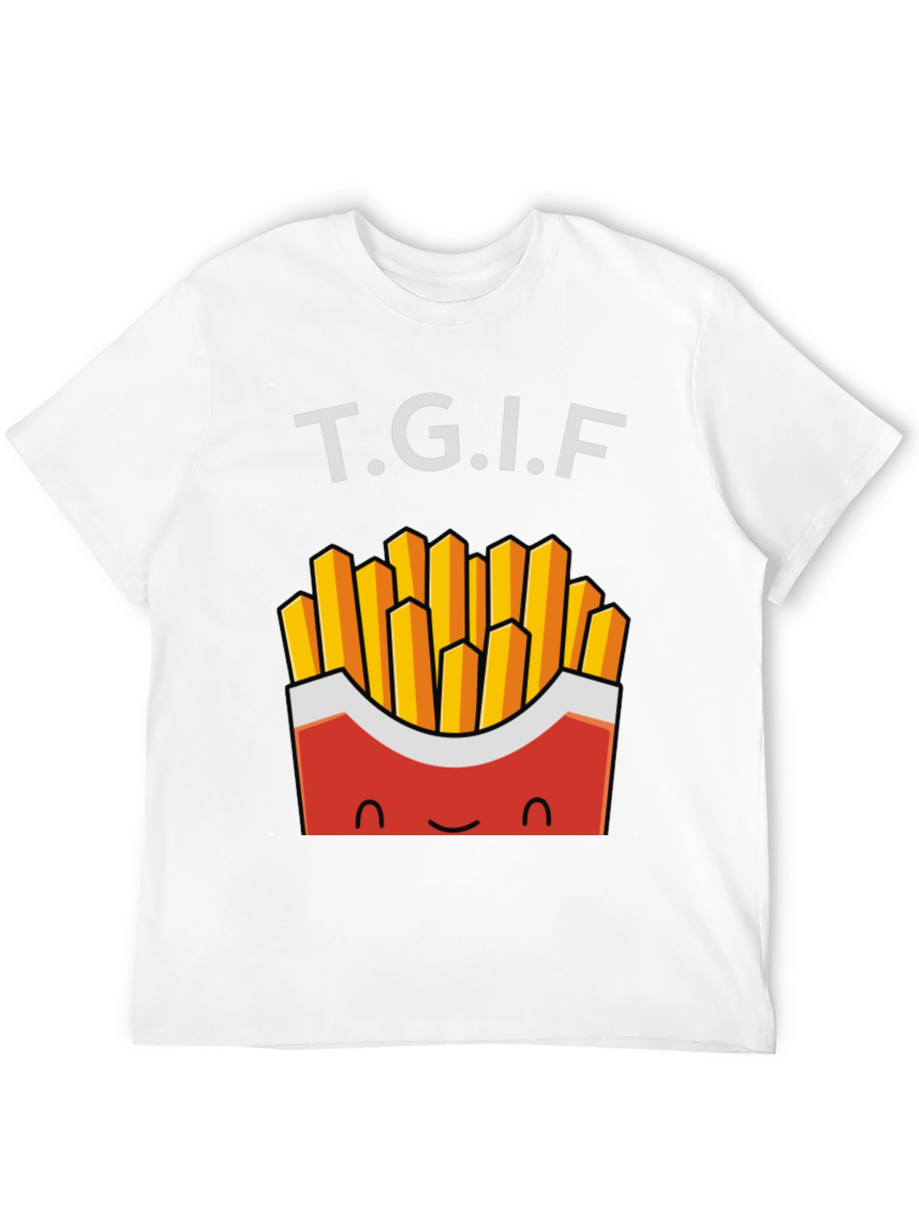 TGIF French Fries Graphic Tee - Black Crew Neck