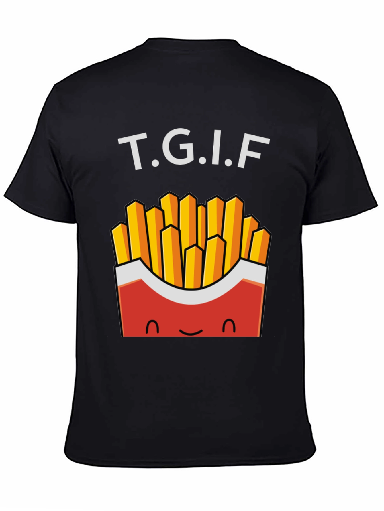 TGIF French Fries Graphic Tee - Black Crew Neck