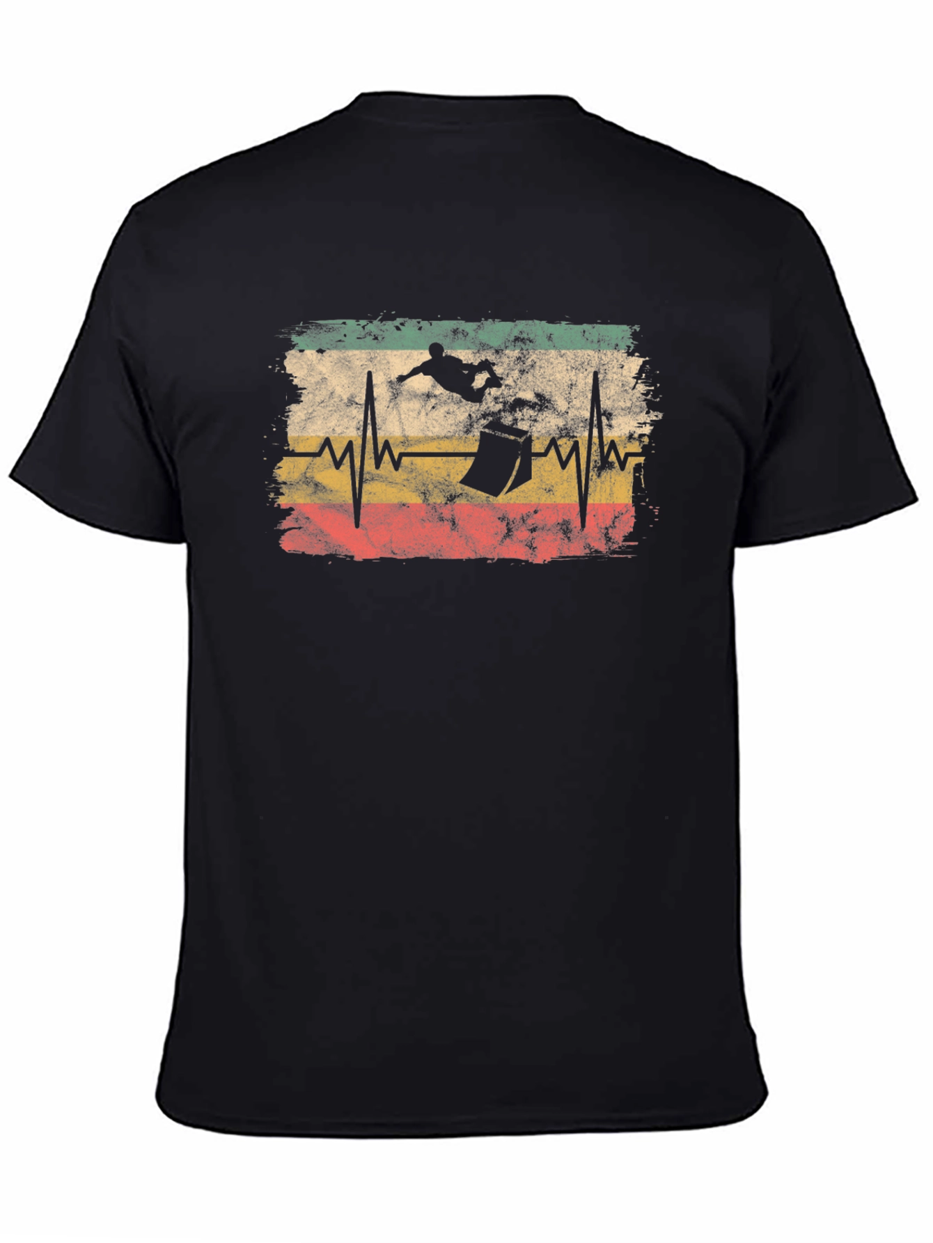 Skateboarding Heartbeat Graphic T-Shirt