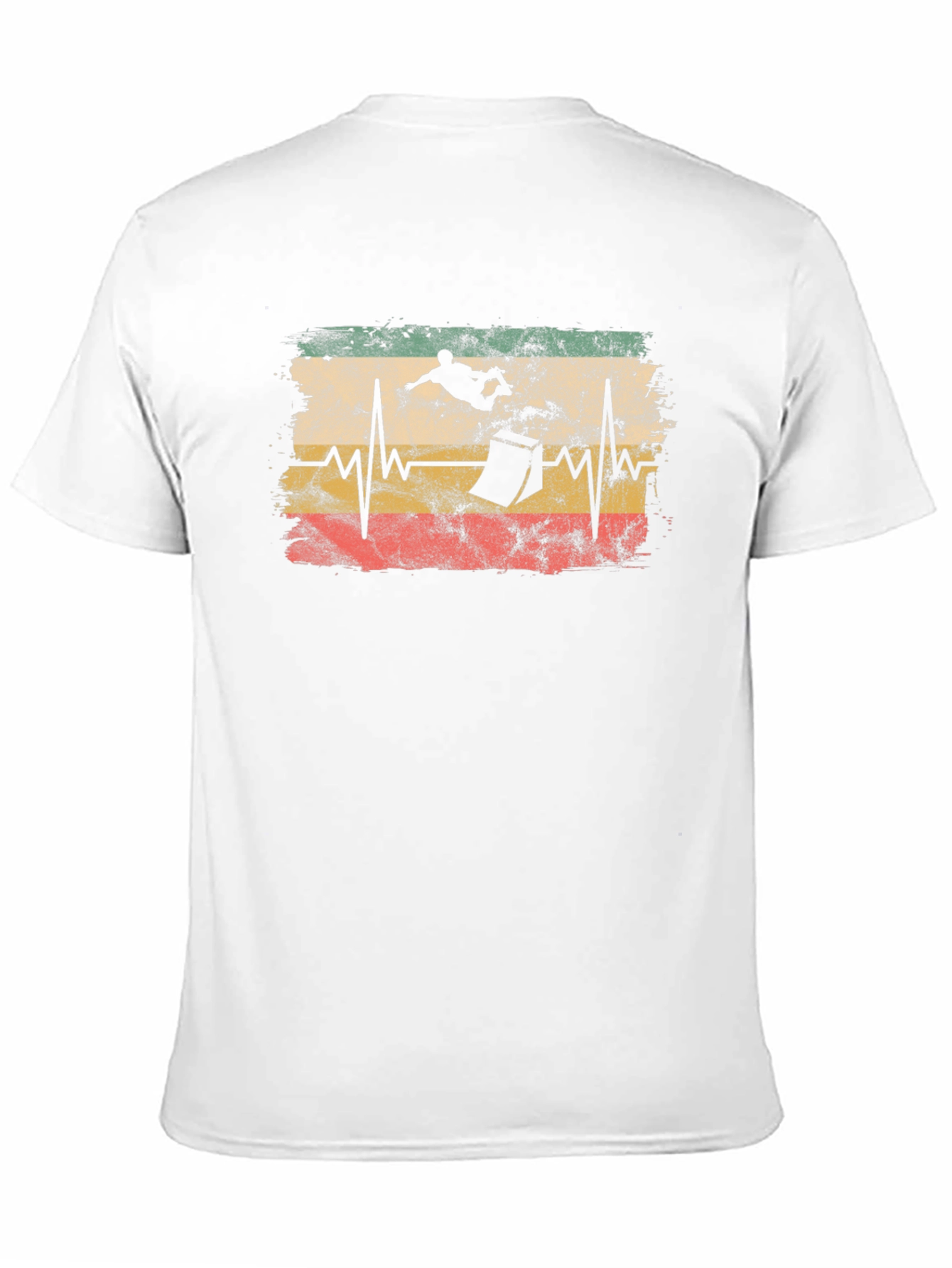 Skateboarding Heartbeat Graphic T-Shirt