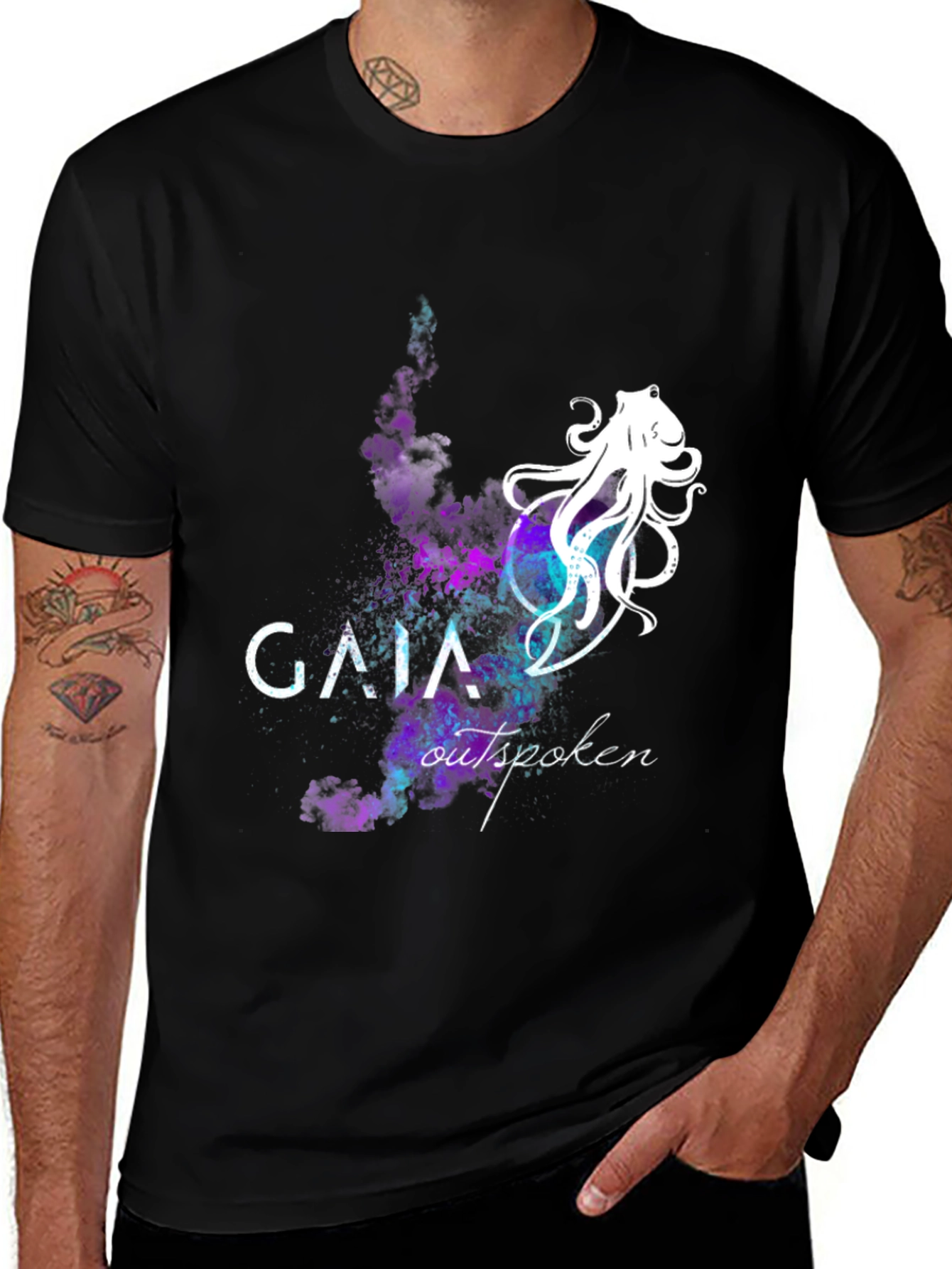 Gaia Outspoken Black Graphic T-Shirt