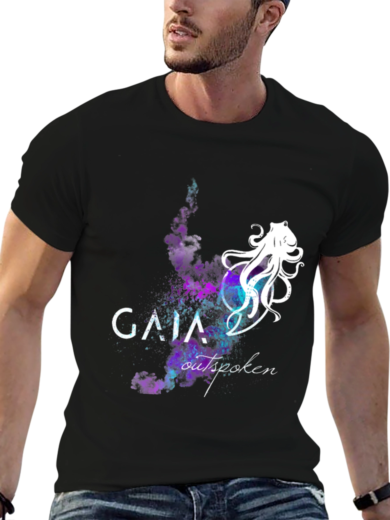 Gaia Outspoken Black Graphic T-Shirt