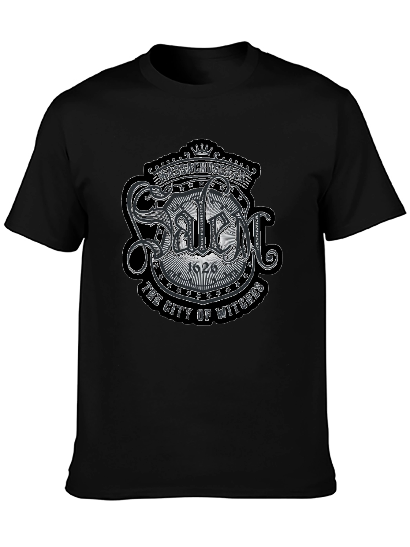 Salem Massachusetts Black T-Shirt