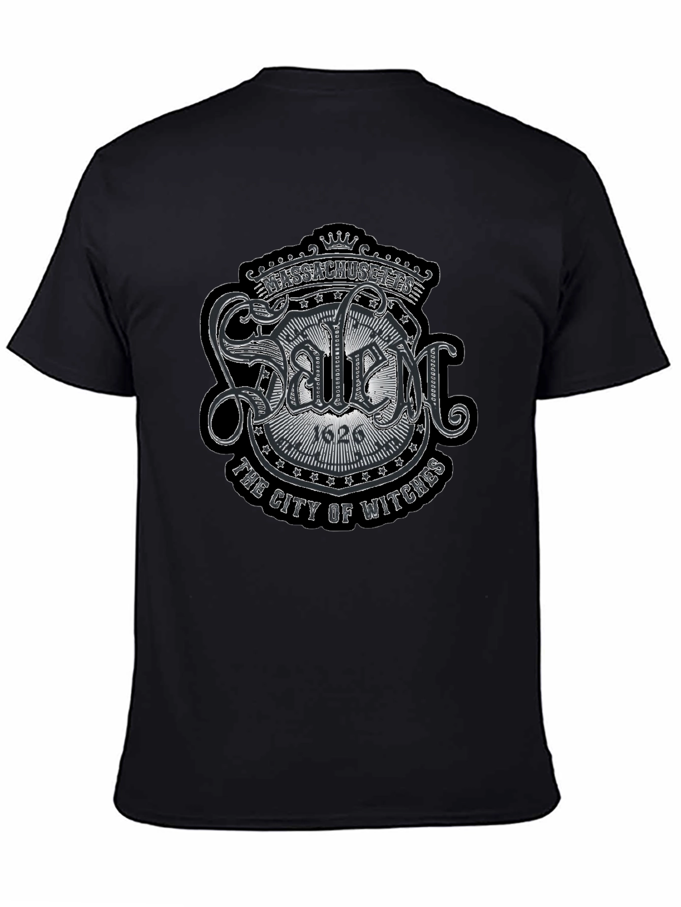 Salem Massachusetts Black T-Shirt