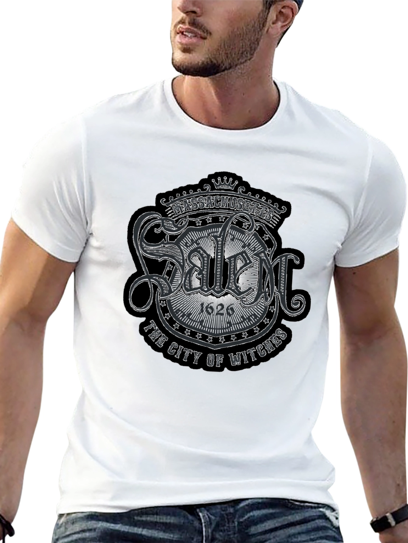 Salem Massachusetts Black T-Shirt