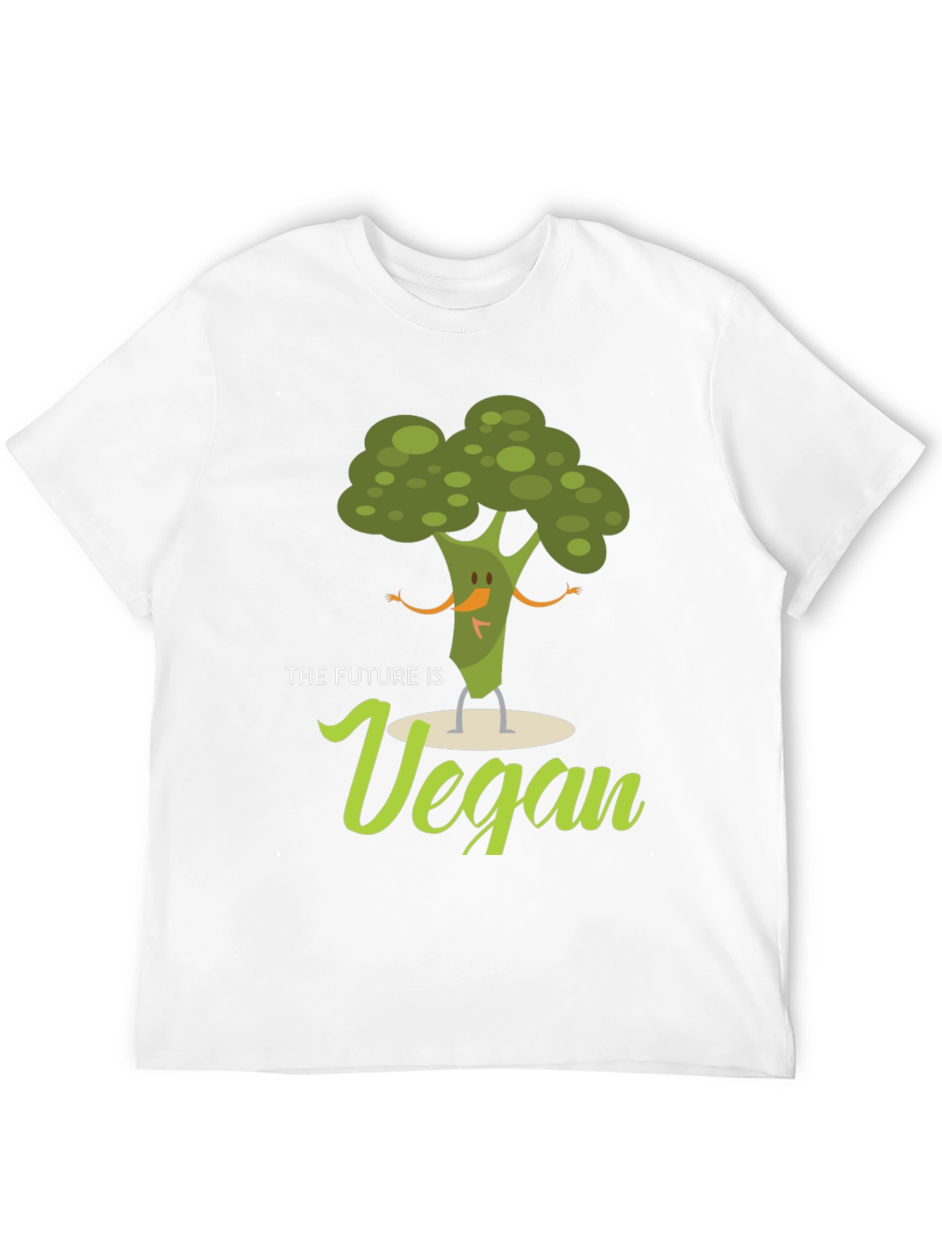 Vegan Future Broccoli Tee - Black Graphic T-Shirt