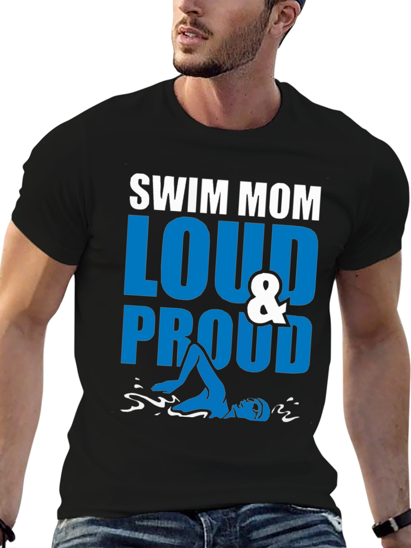 Swim Mom Loud & Proud Graphic T-Shirt