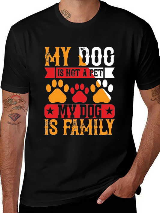 My Dog Is Family Graphic Tee - Black