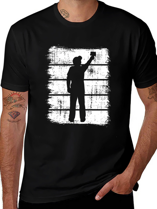 Silhouette Painter T-Shirt - Retro Graphic Tee