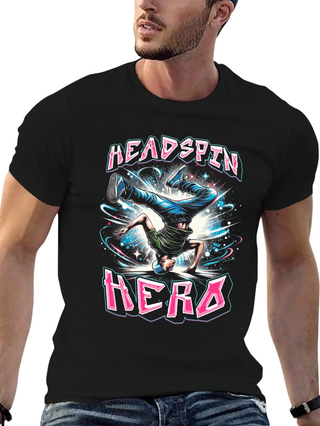 Headspin Hero Graphic Tee - Breakdance Style
