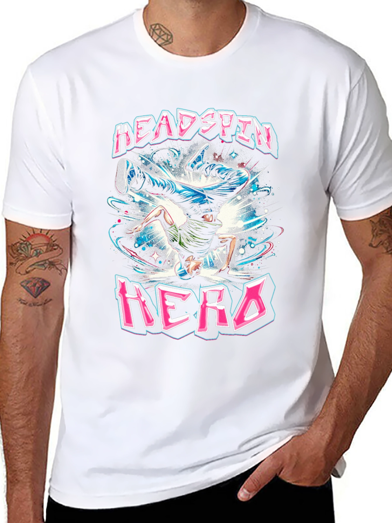 Headspin Hero Graphic Tee - Breakdance Style