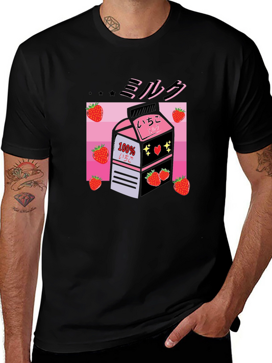 Strawberry Milk Graphic T-Shirt