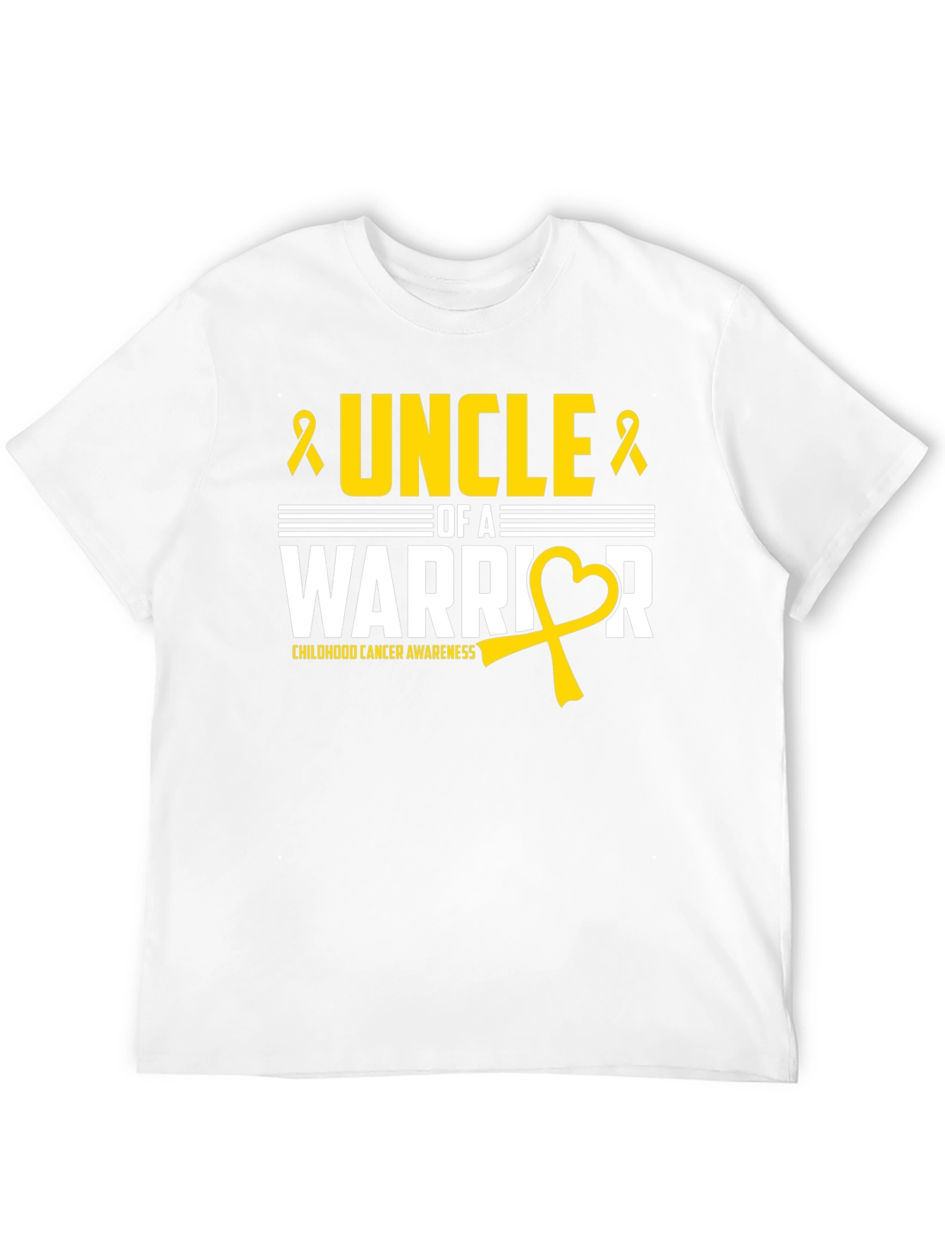 Uncle of a Warrior Childhood Cancer Awareness T-Shirt