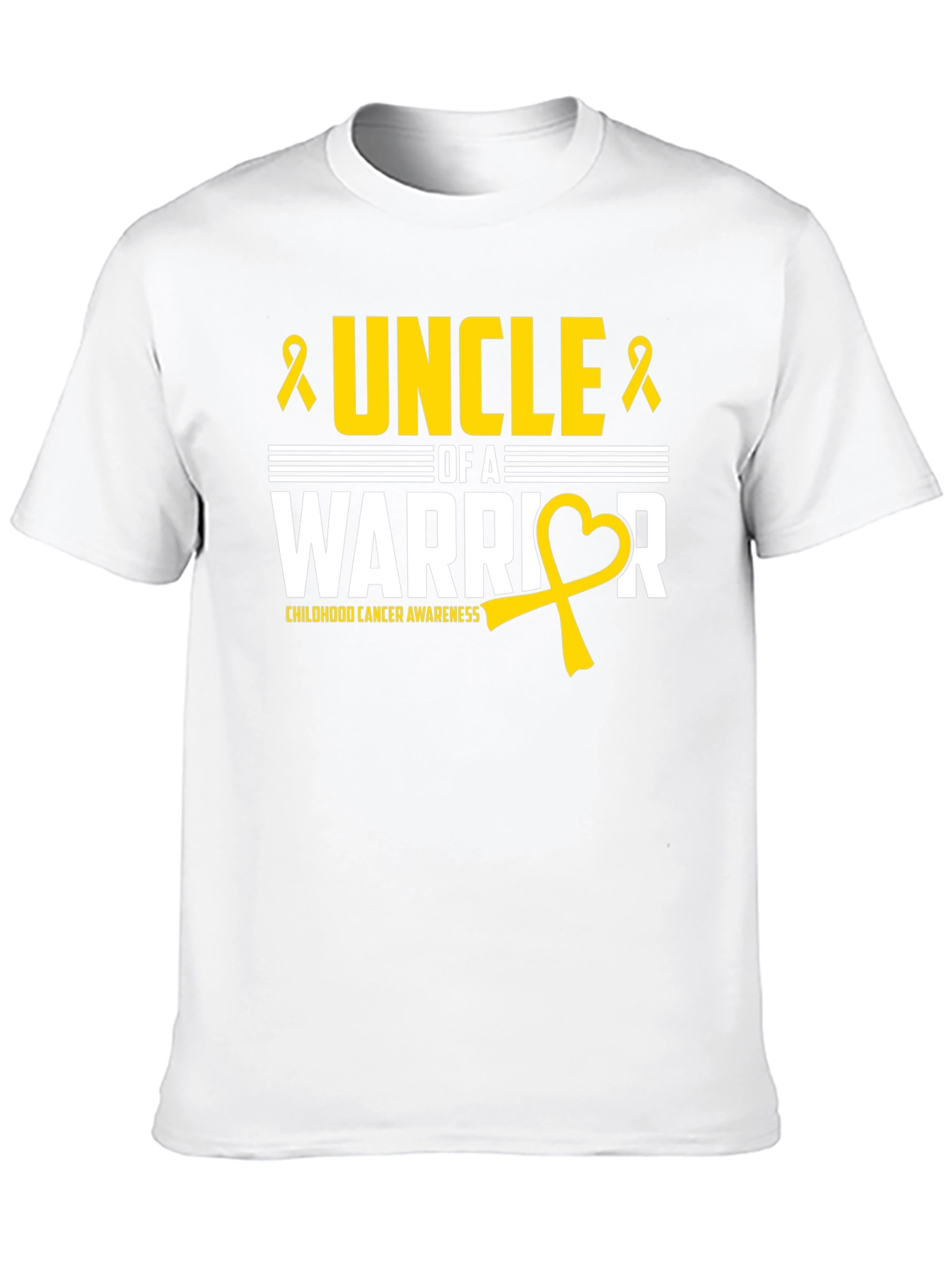 Uncle of a Warrior Childhood Cancer Awareness T-Shirt
