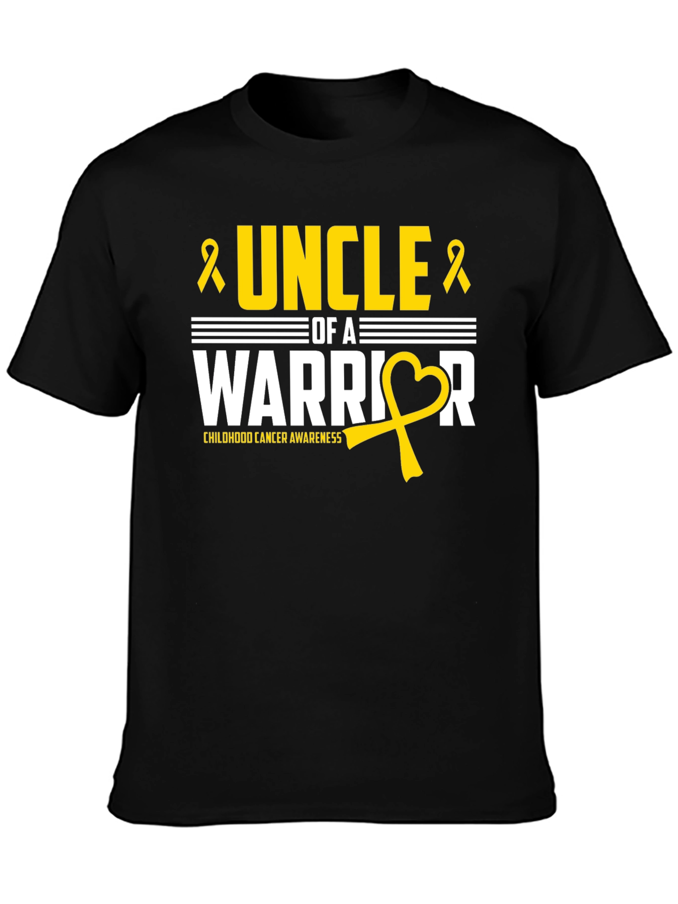 Uncle of a Warrior Childhood Cancer Awareness T-Shirt