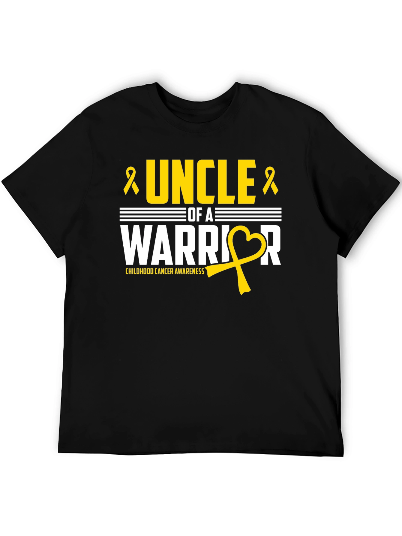 Uncle of a Warrior Childhood Cancer Awareness T-Shirt