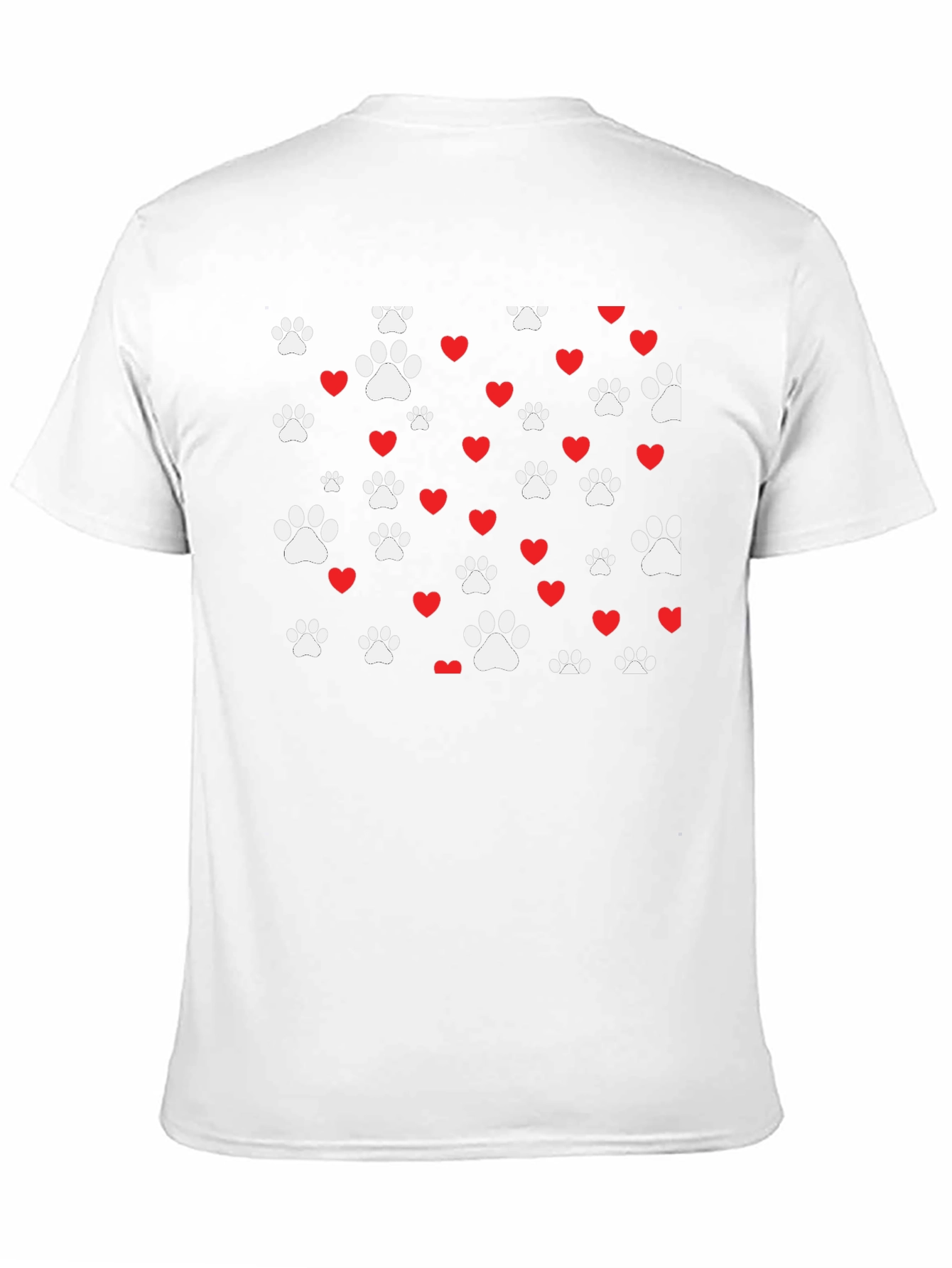 Paw Prints & Hearts Black Tee