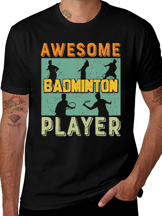 Awesome Badminton Player Graphic Tee