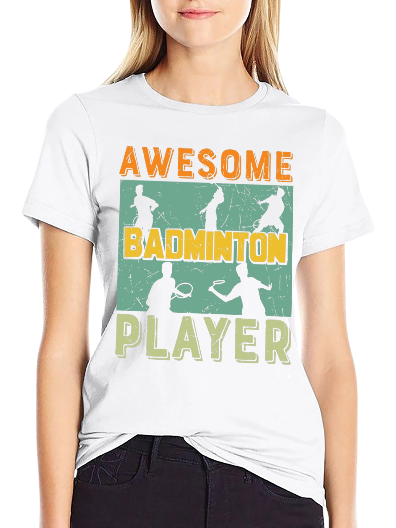 Awesome Badminton Player Graphic Tee