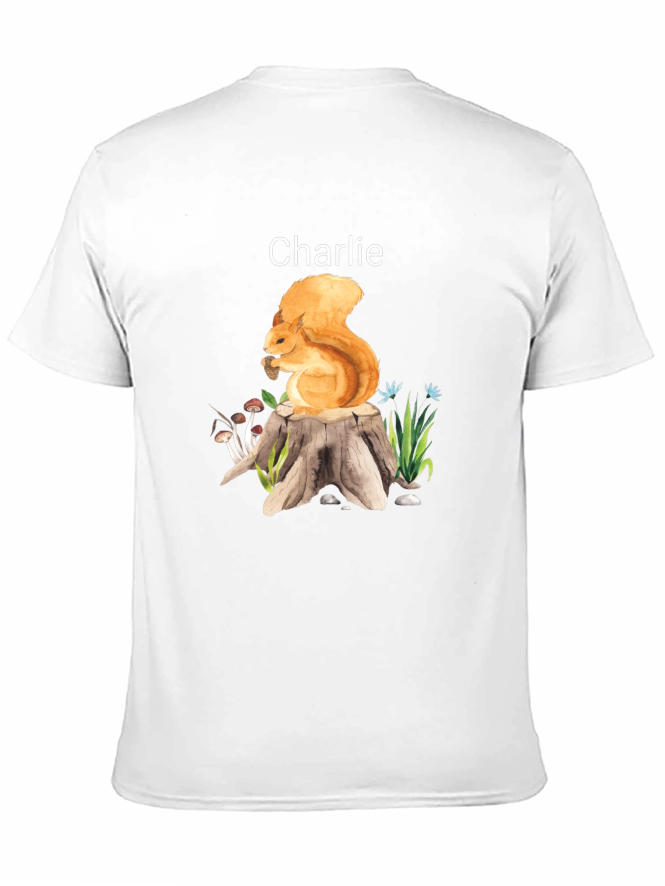 Squirrel on Stump Tee - Personalized Name Shirt