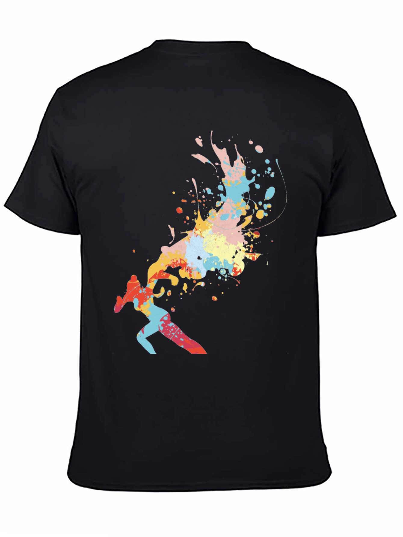 Abstract Paint Splatter Runner Graphic Tee