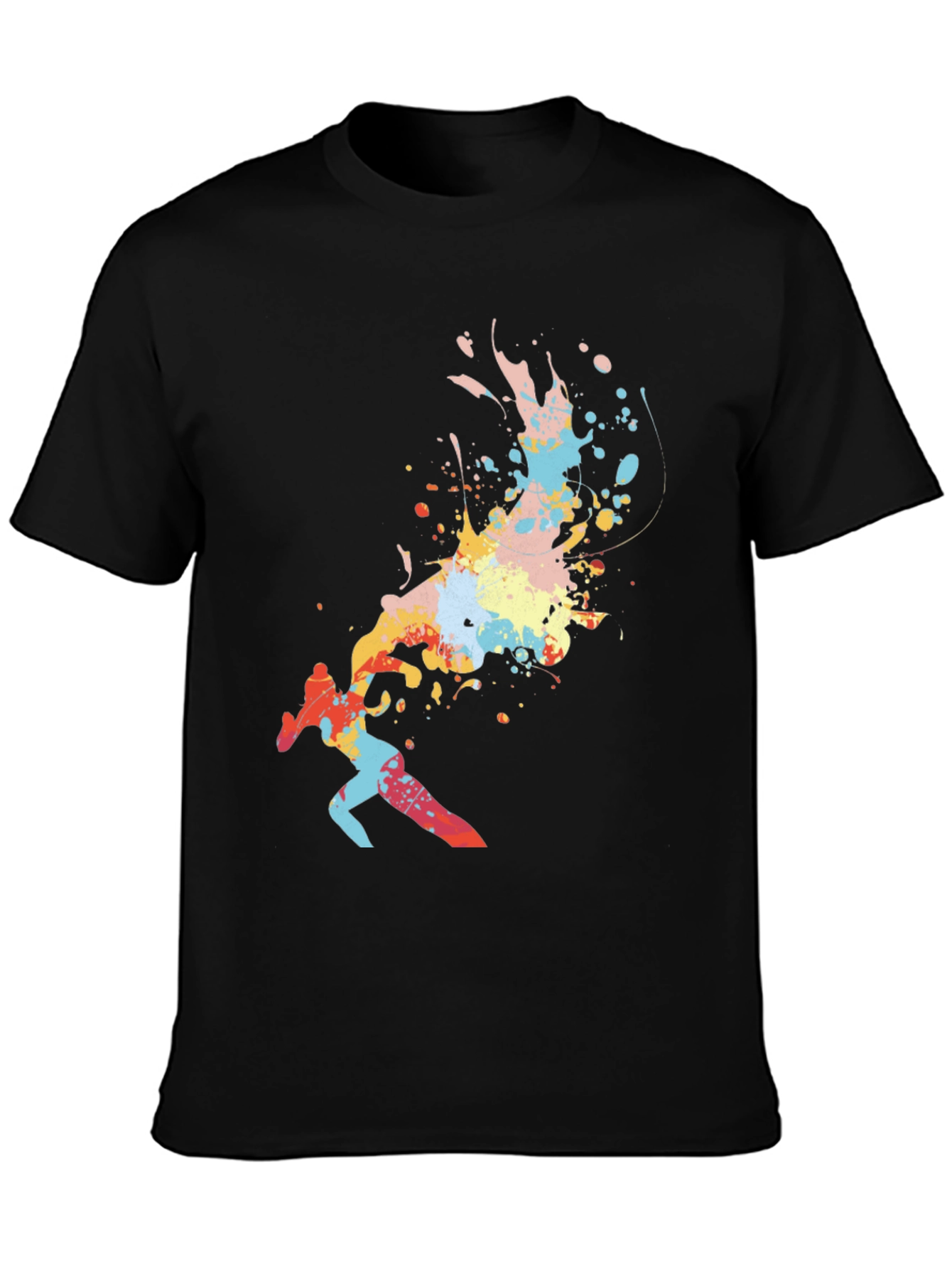 Abstract Paint Splatter Runner Graphic Tee
