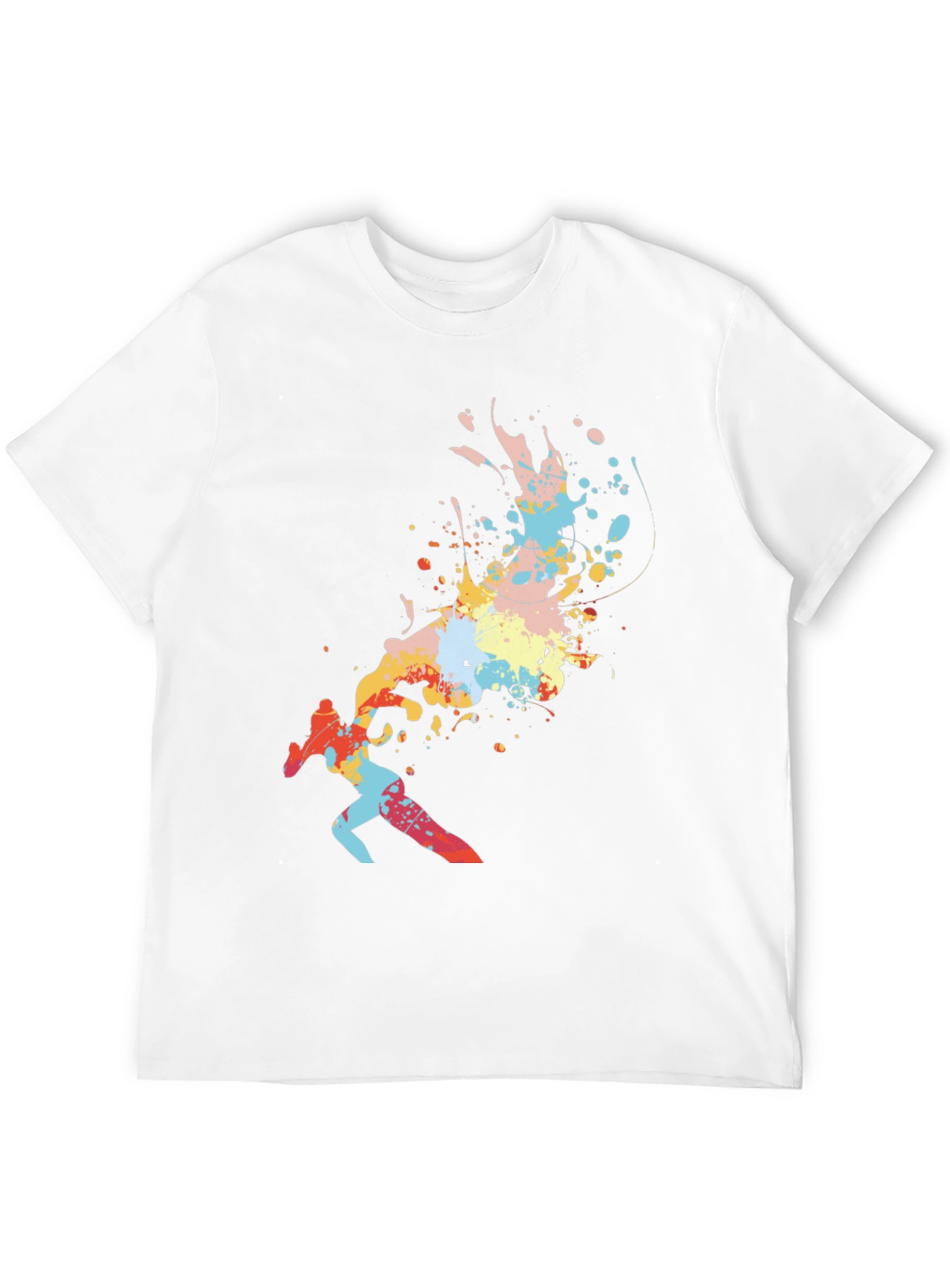 Abstract Paint Splatter Runner Graphic Tee