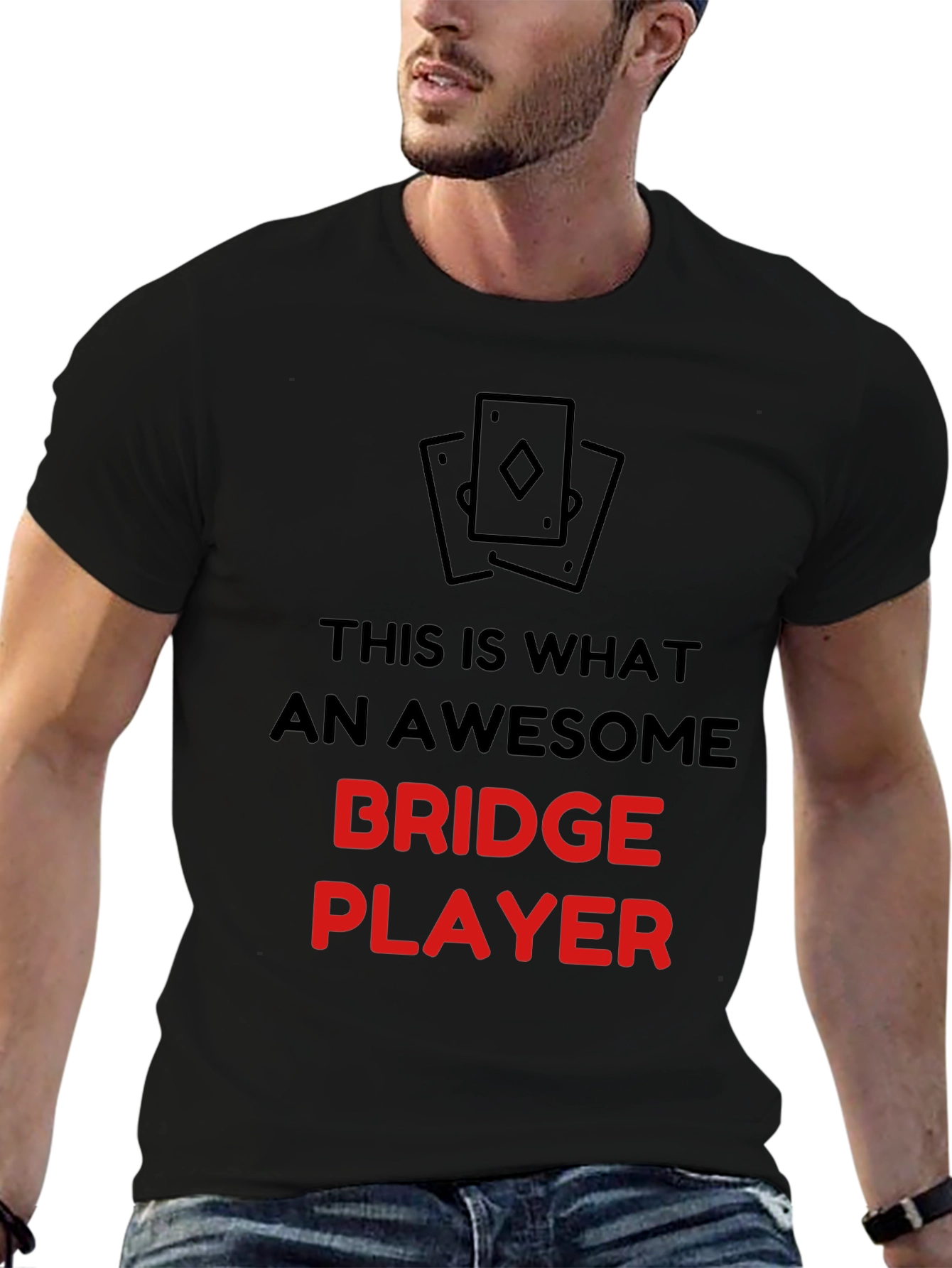 Awesome Bridge Player Graphic T-Shirt