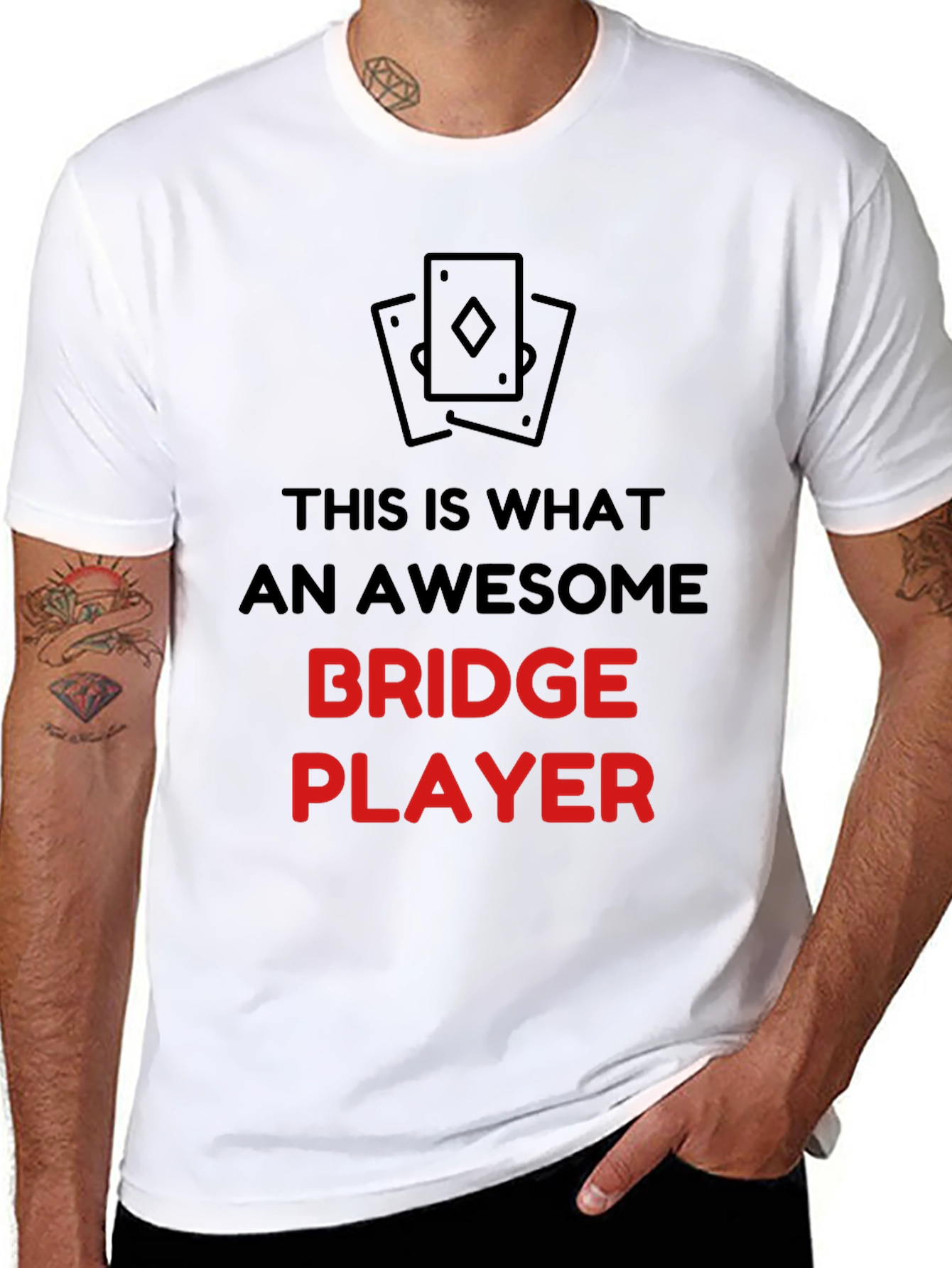 Awesome Bridge Player Graphic T-Shirt