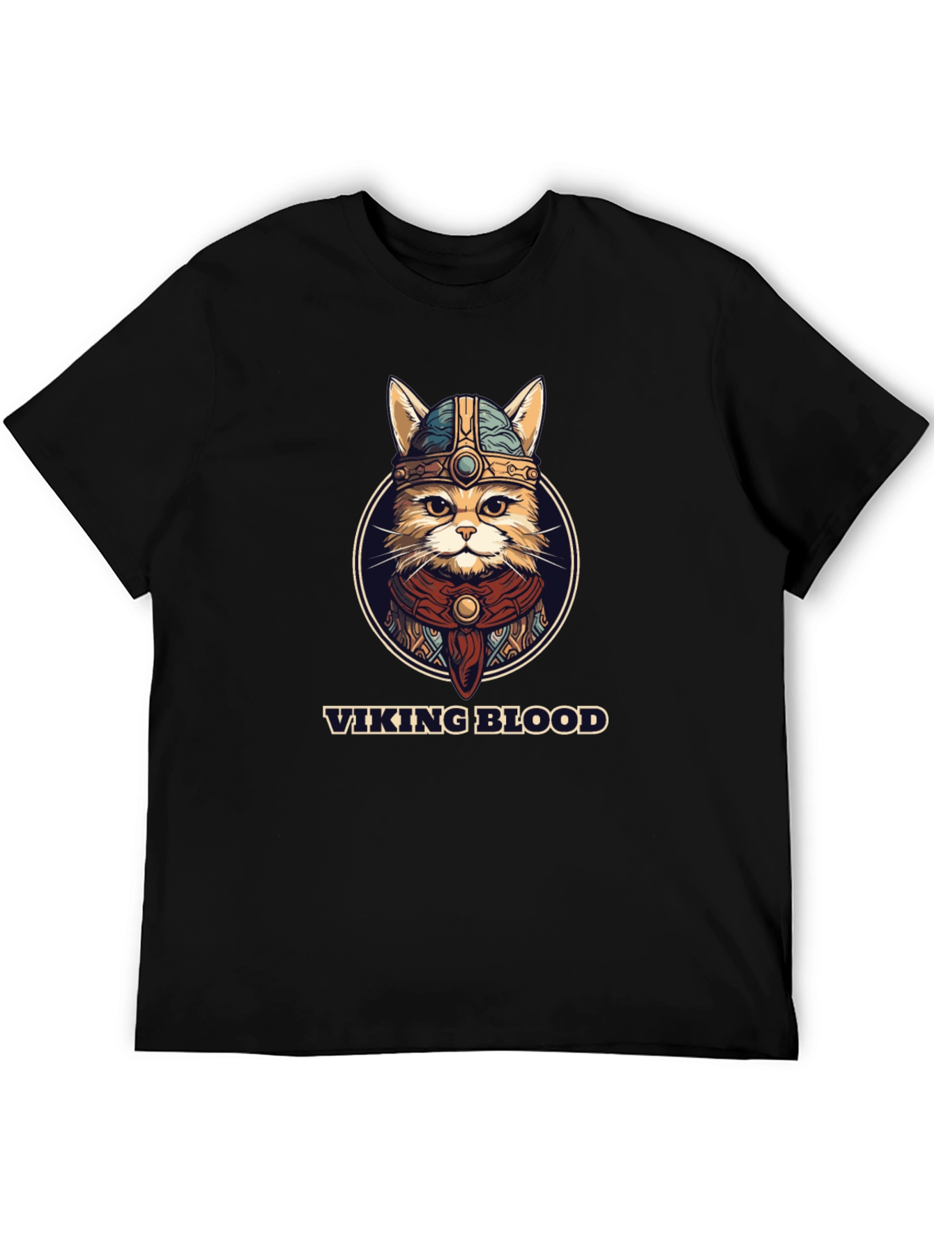 Viking Blood Cat Graphic T-Shirt