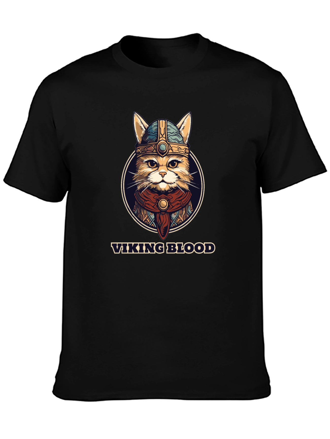 Viking Blood Cat Graphic T-Shirt