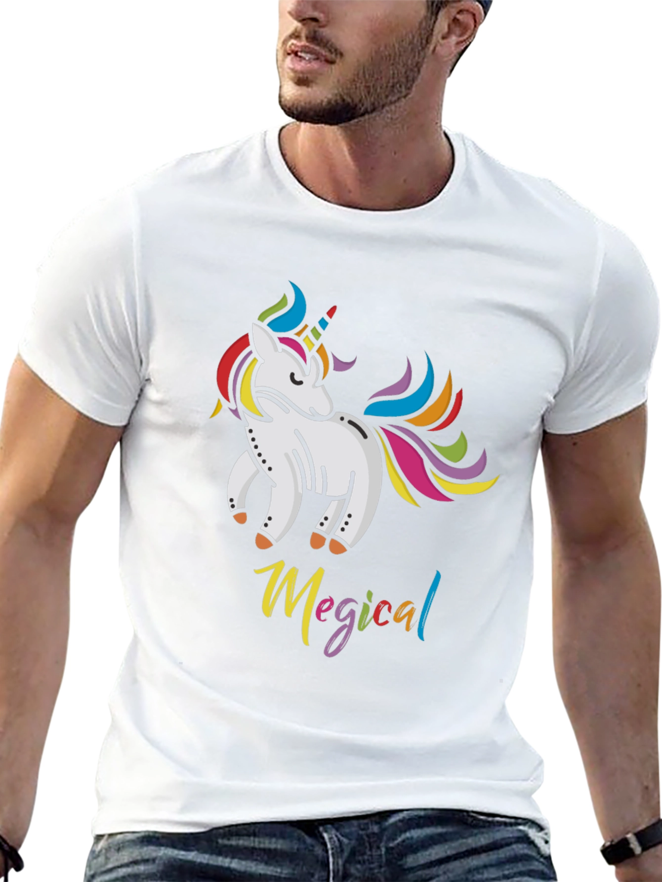Magical Unicorn Black T-Shirt