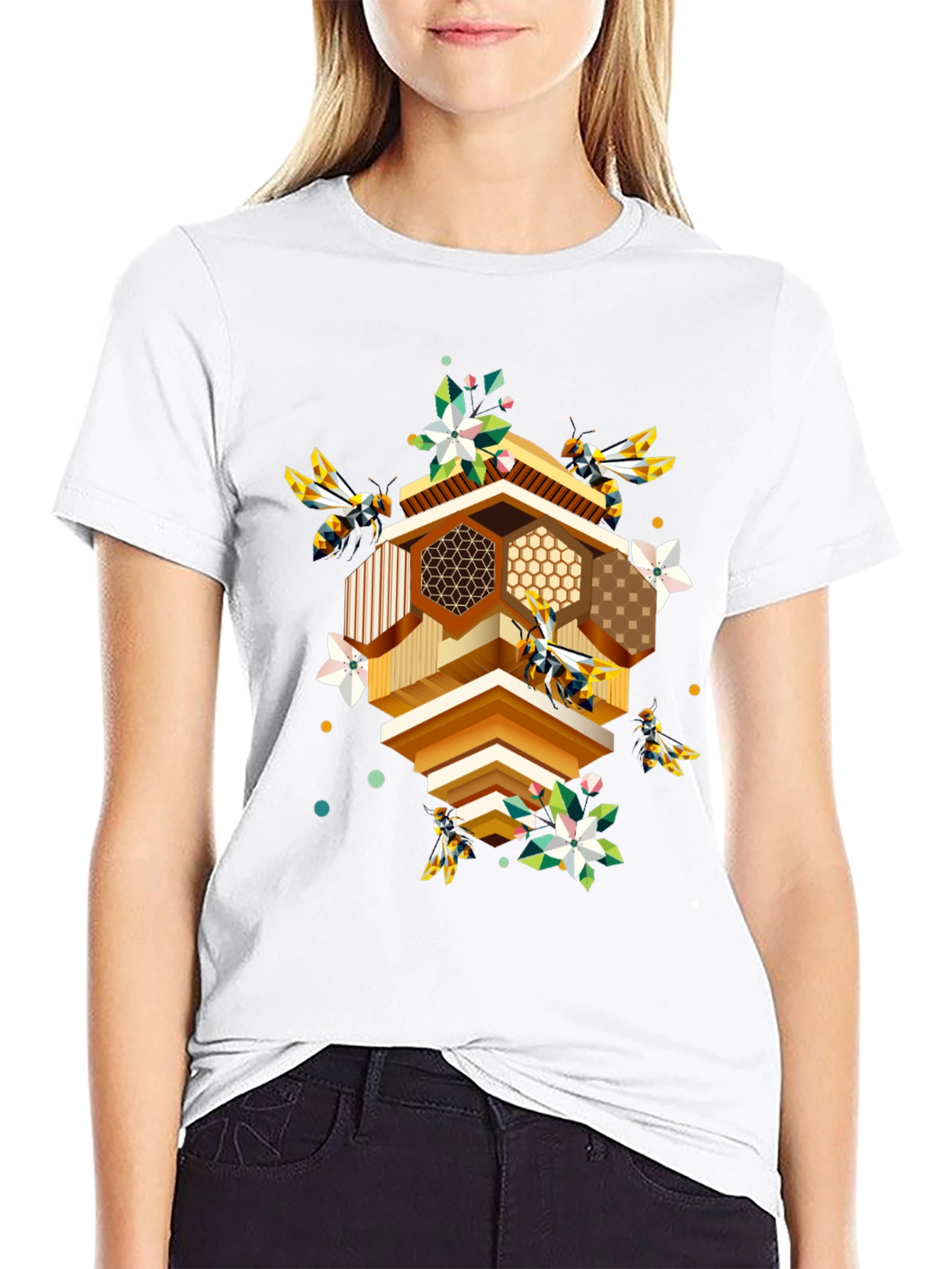 Geometric Beehive Tee