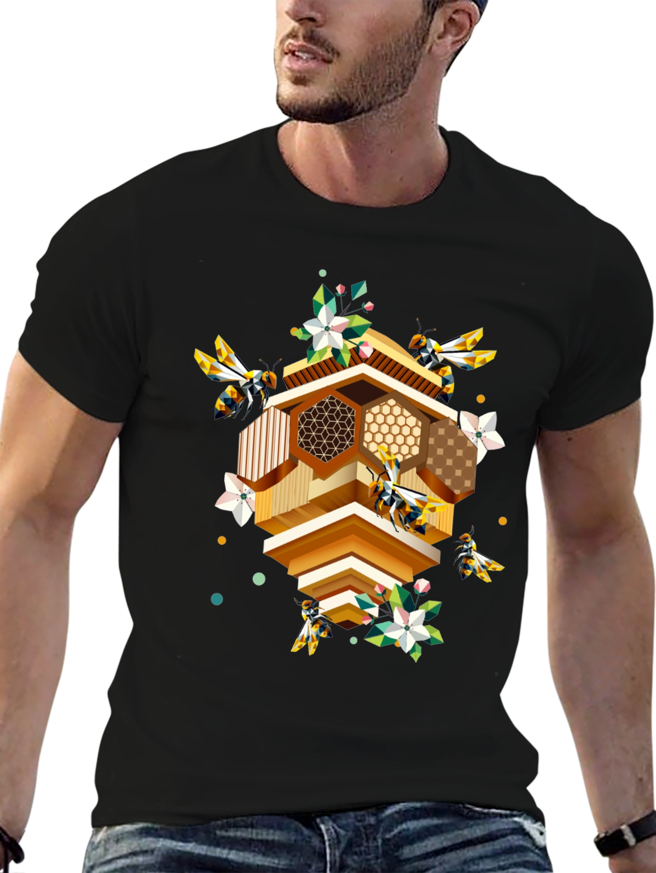 Geometric Beehive Tee