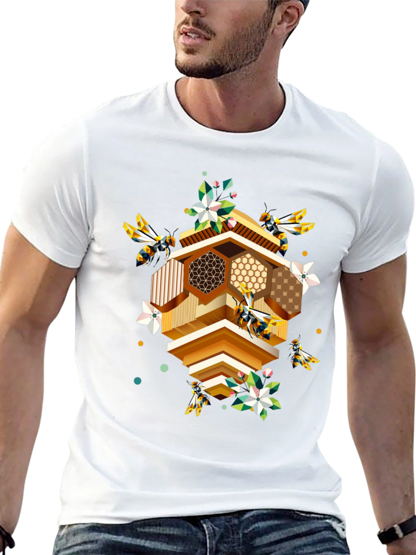 Geometric Beehive Tee