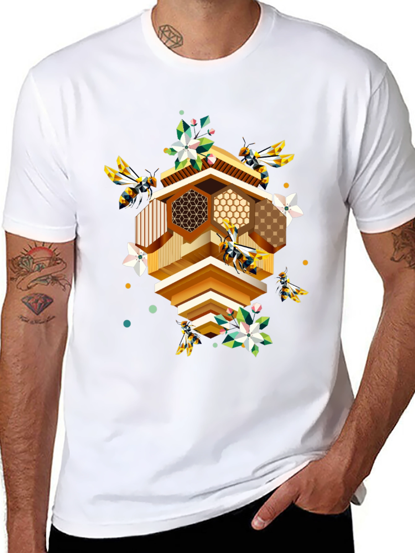 Geometric Beehive Tee