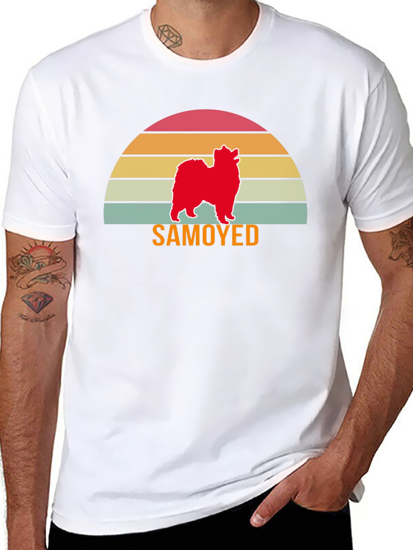 Samoyed Dog Sunset T-Shirt