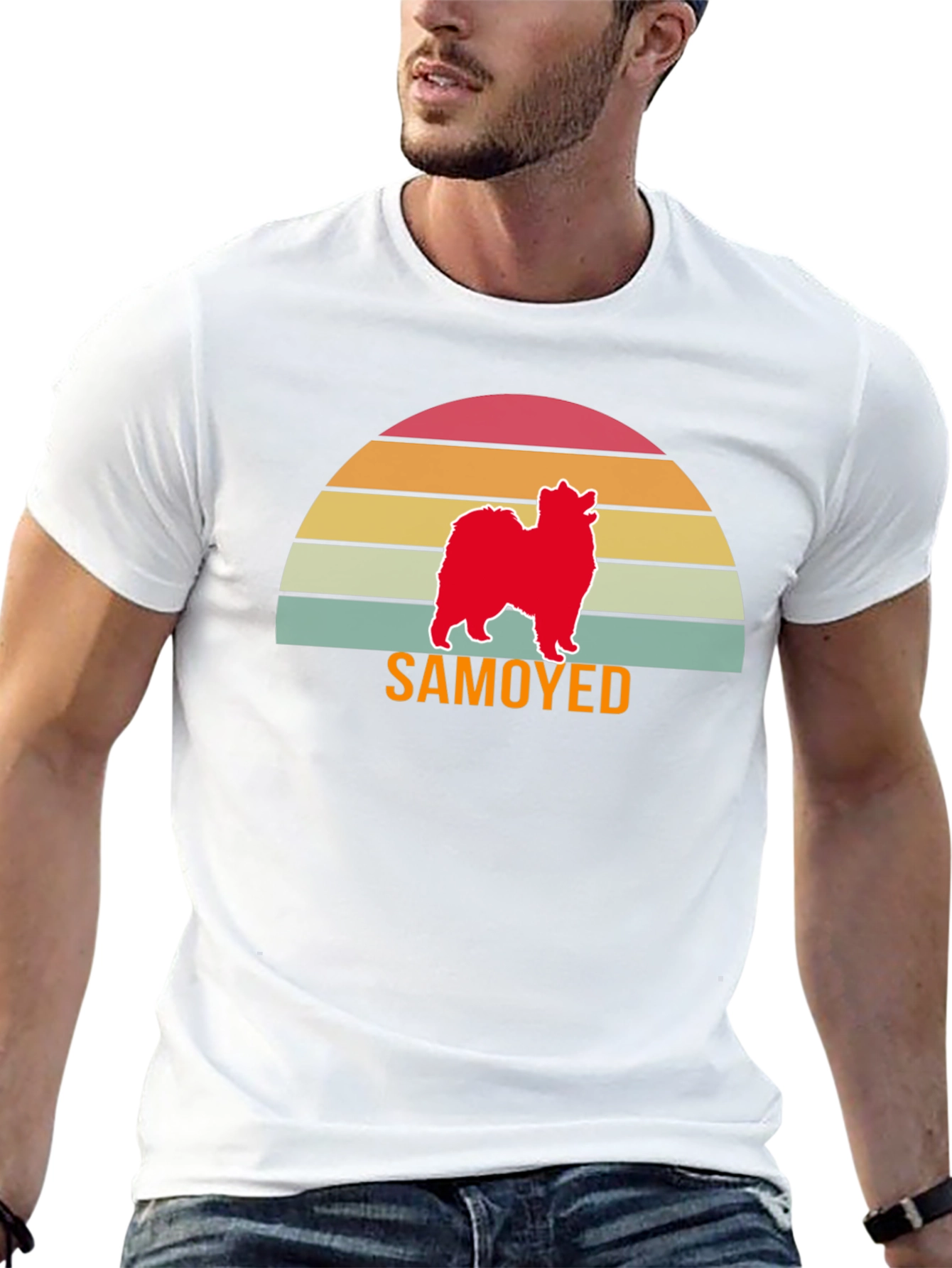 Samoyed Dog Sunset T-Shirt