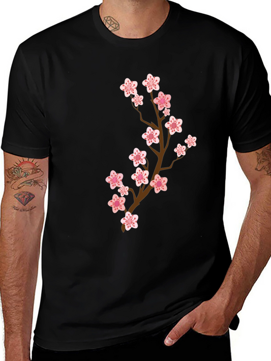 Sakura Blossom Graphic Tee - Stylish Mens T-Shirt