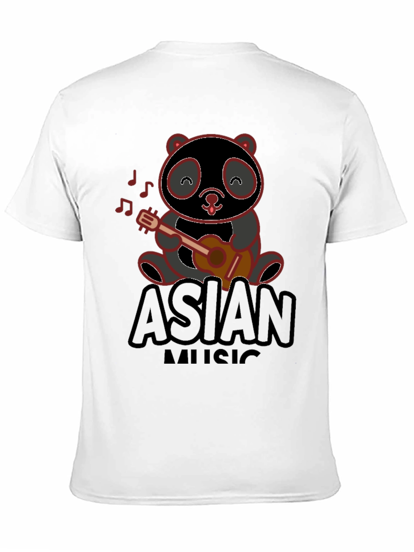 Asian Music Panda T-Shirt - Cute Panda Design