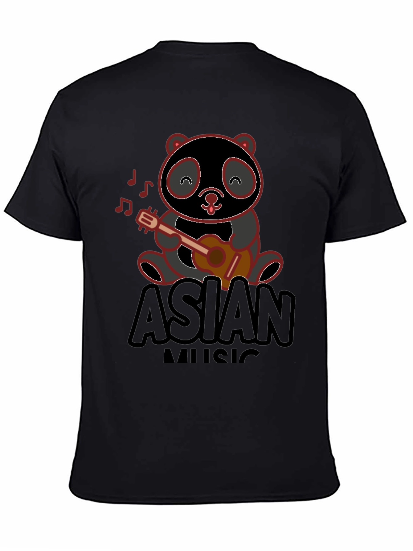 Asian Music Panda T-Shirt - Cute Panda Design