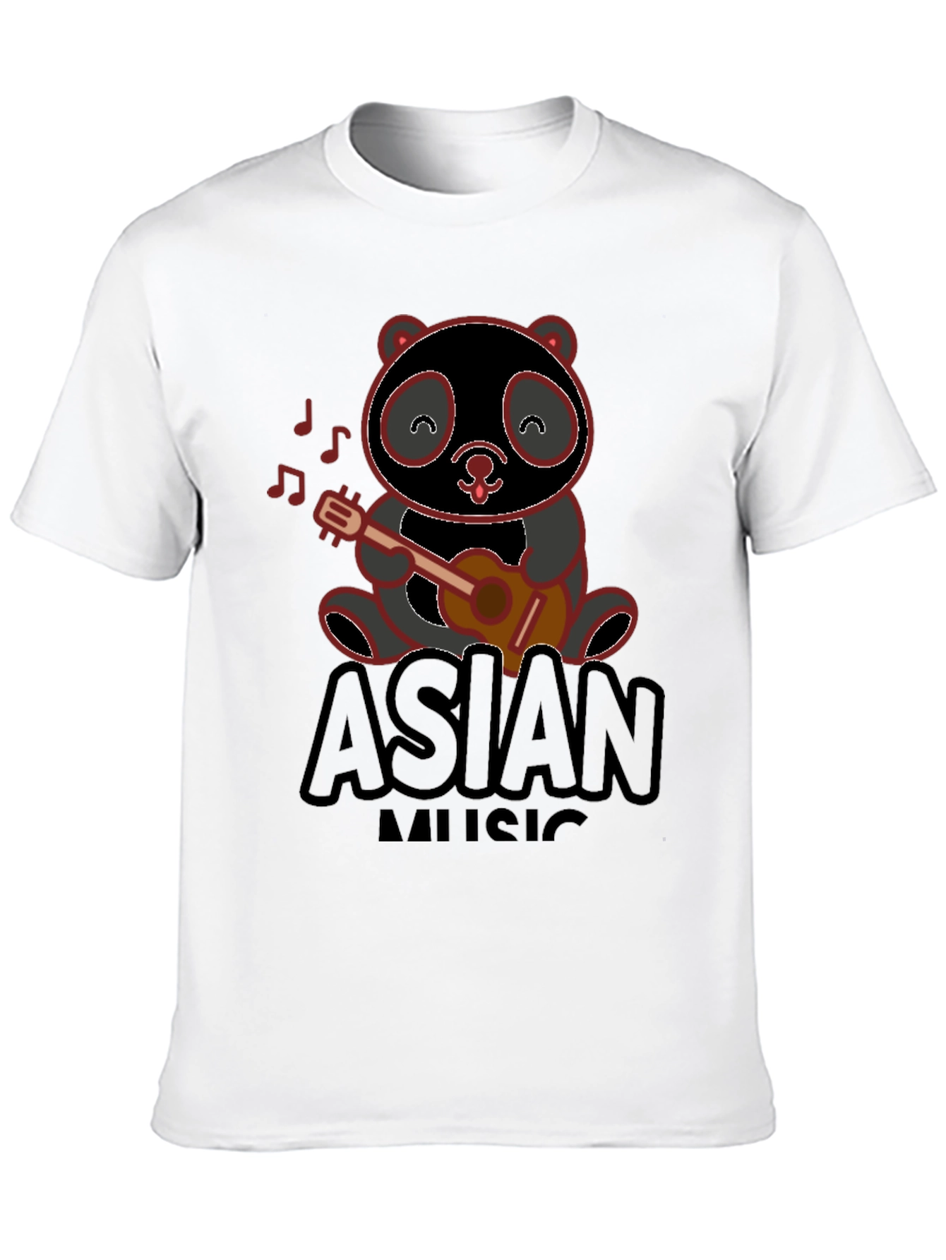 Asian Music Panda T-Shirt - Cute Panda Design
