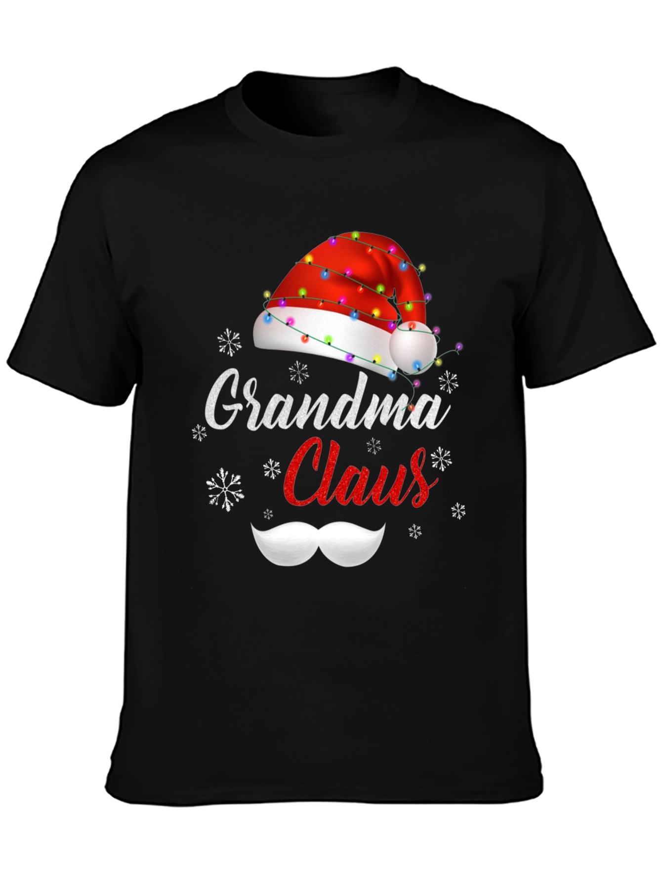 Grandma Claus Christmas T-Shirt Holiday Santa Hat