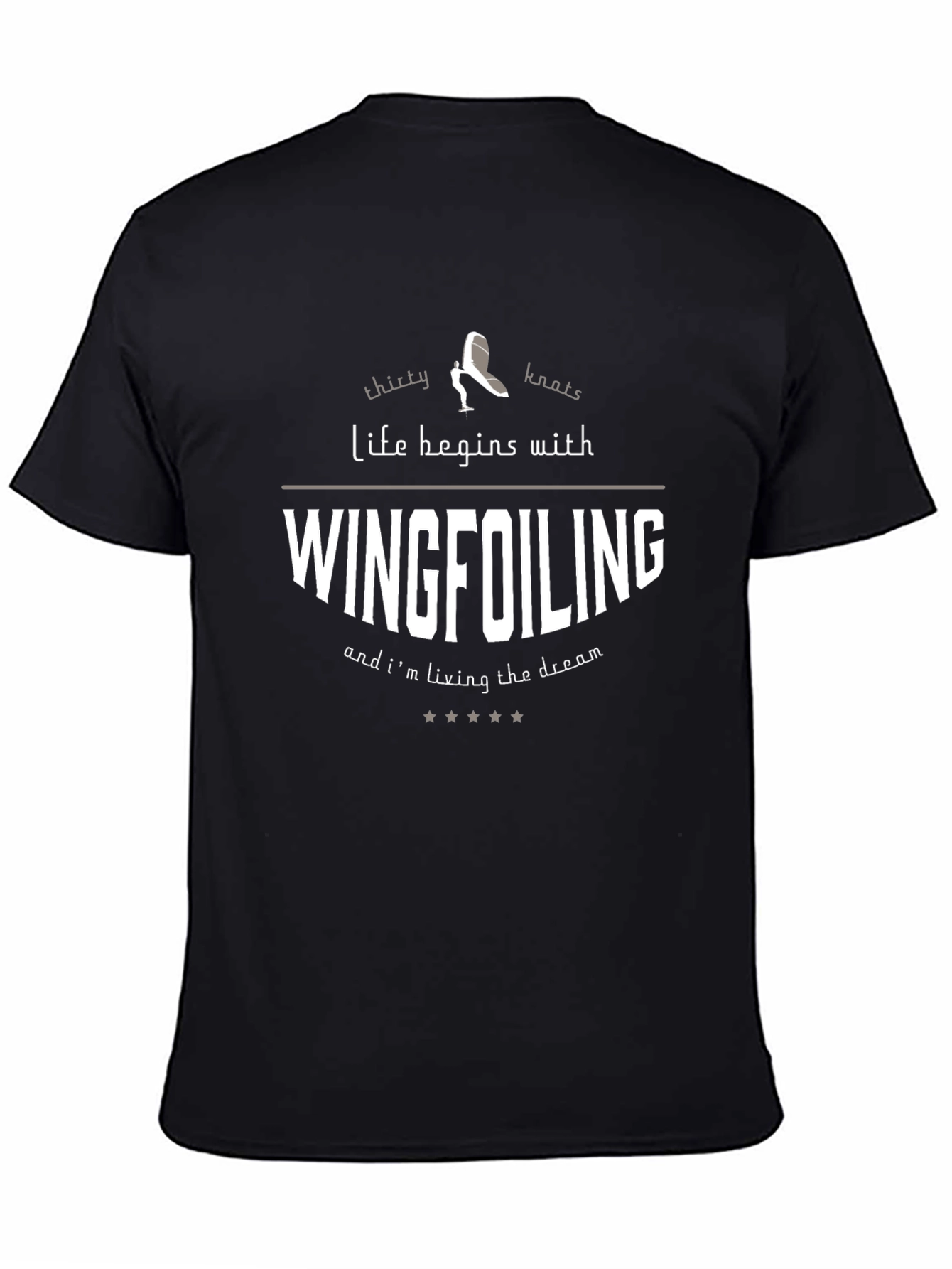 Wingfoiling T-Shirt - Life Begins With Wingfoiling