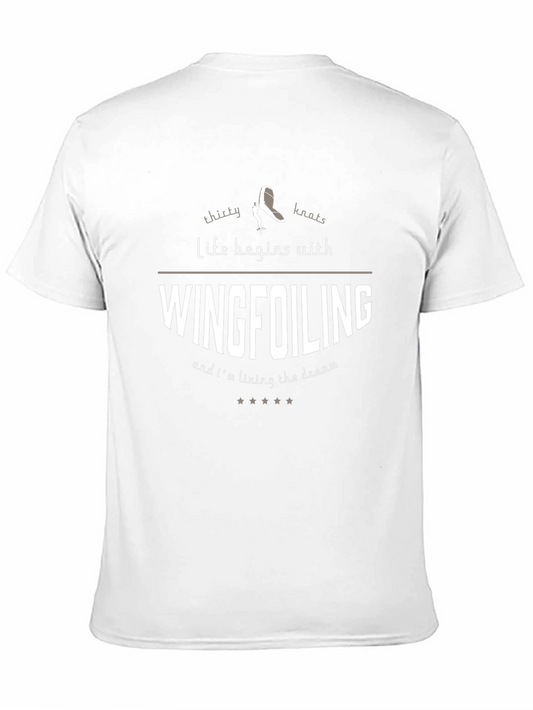 Wingfoiling T-Shirt - Life Begins With Wingfoiling